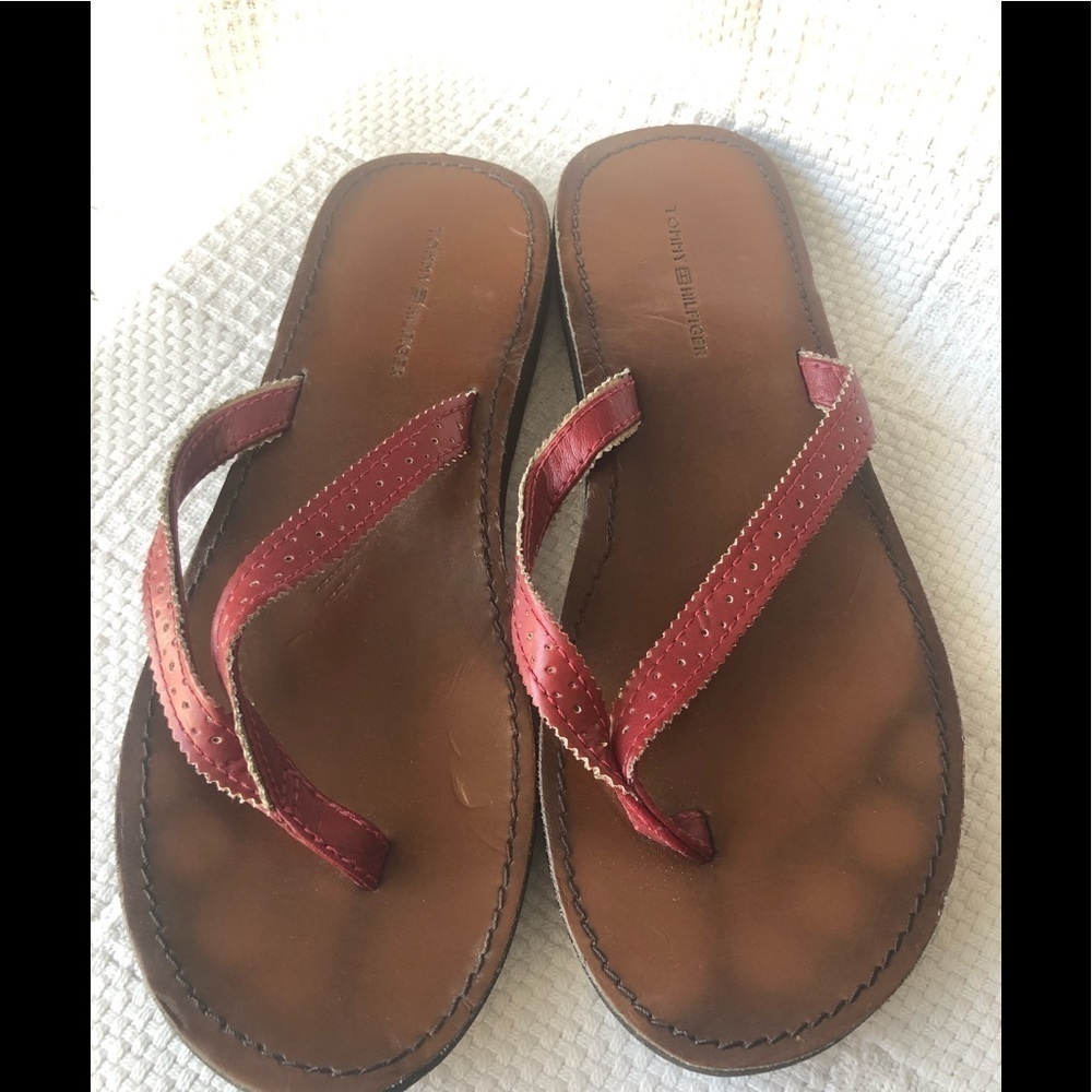 Tommy Hilfiger casual leather thong sandals